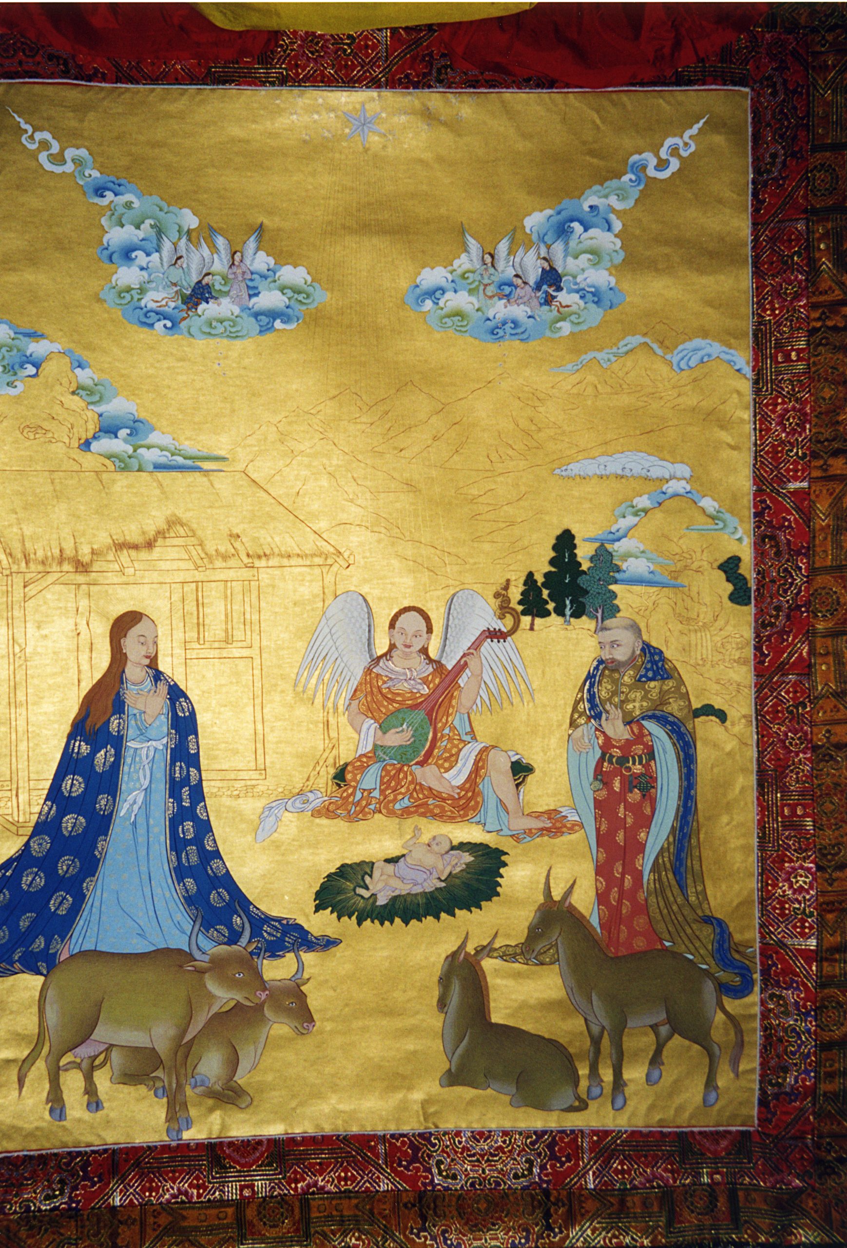 Tibetan Nativity Scene - Thank You Gift from Dalai Lama for the Way of Peace, India